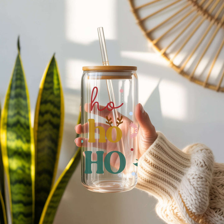 Ho Ho Ho Glass Cup