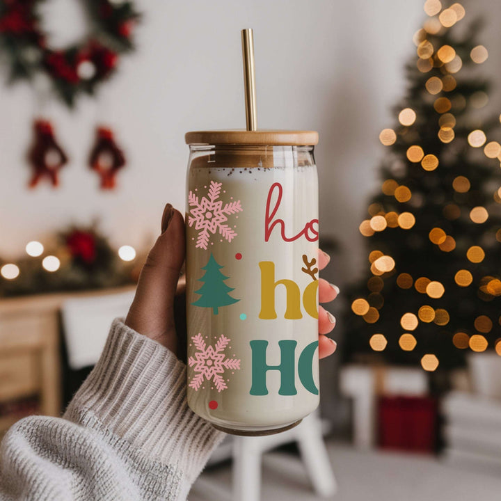 Ho Ho Ho Glass Cup