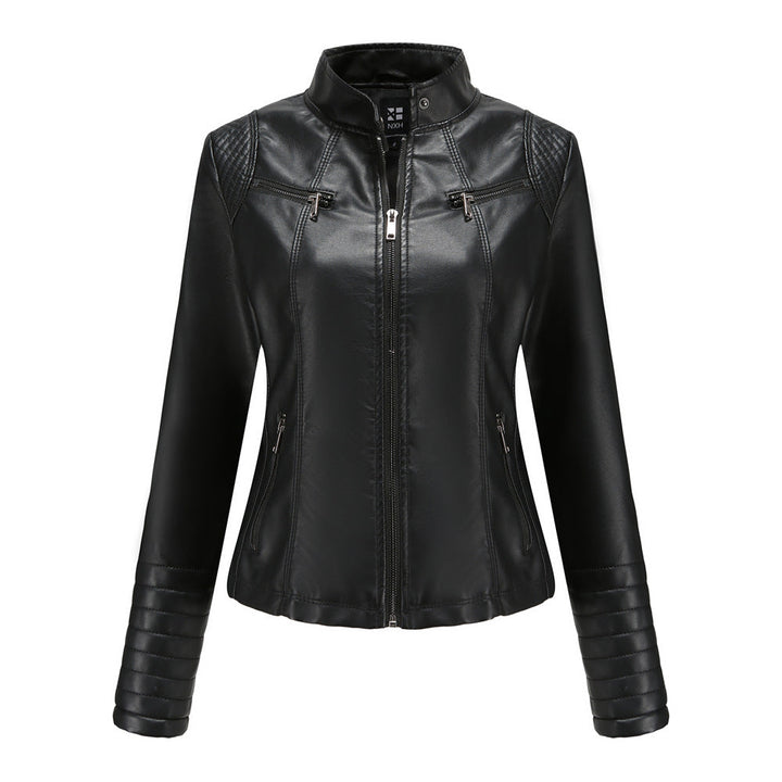 New Women Leather Clothing Women Spring Autumn Thin Motorcycle Clothing Size Leather Coat Short Chic Women Jacket
