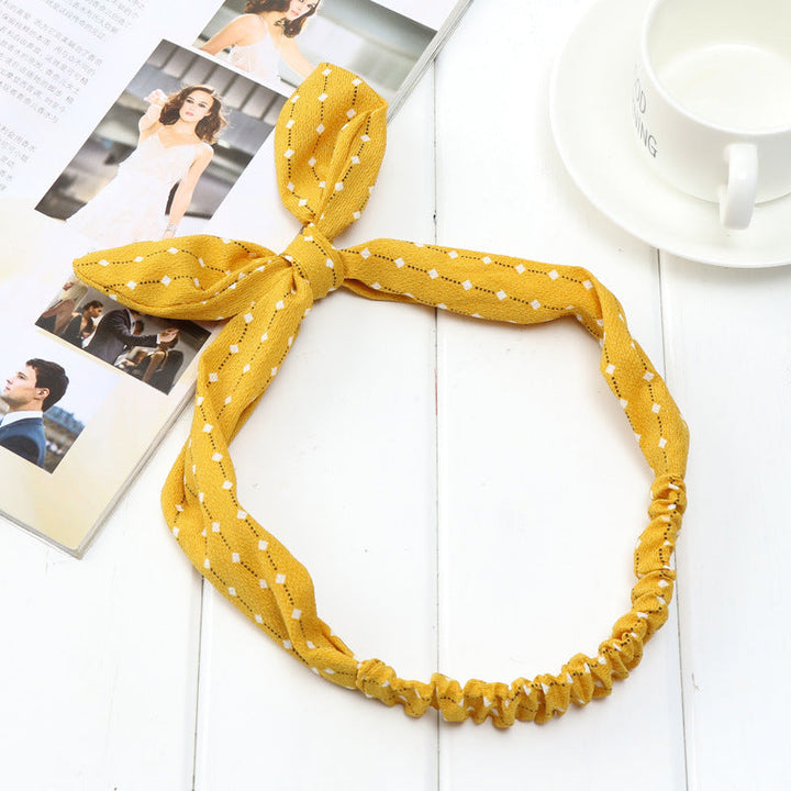 Big bow tie bunny ears headband