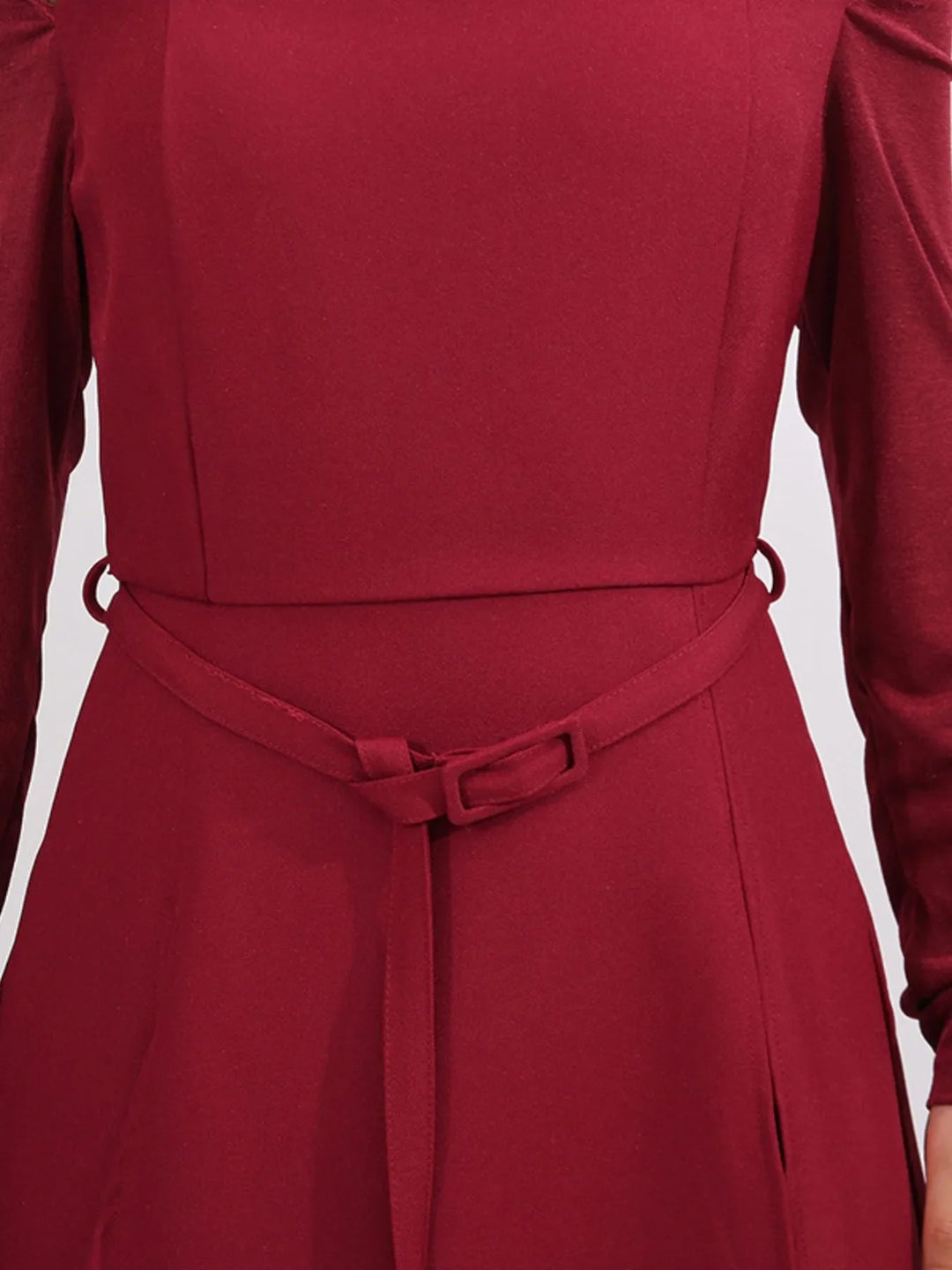 Slit Spaghetti Strap Long Sleeve Dress