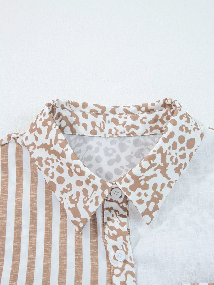 Leopard Striped Western Casual Shirt