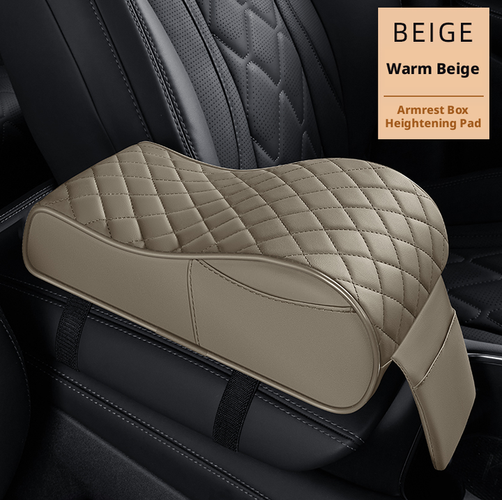 Car armrest box mat-black + red-1 piece