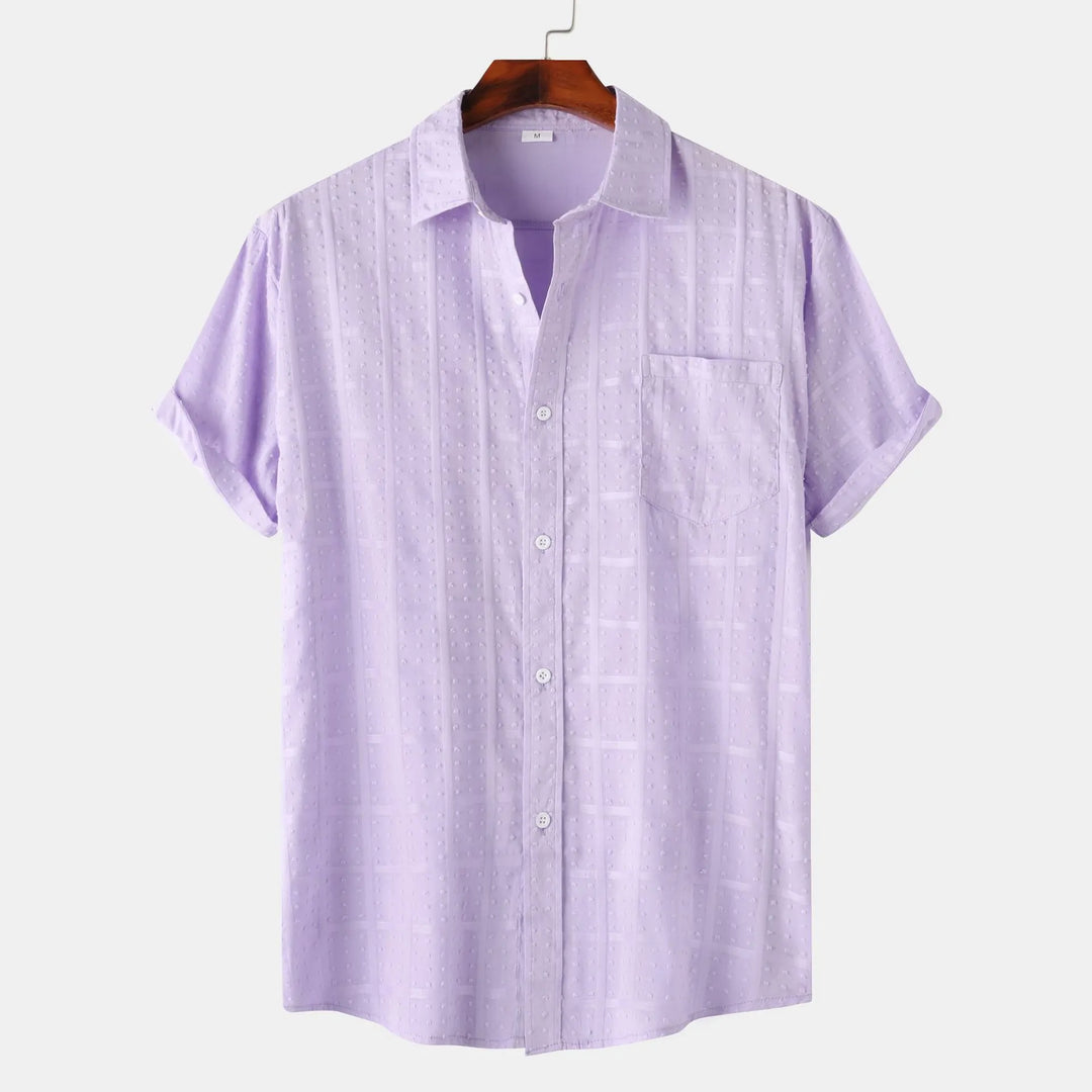Men's Casual Short Sleeve Button Down Shirt