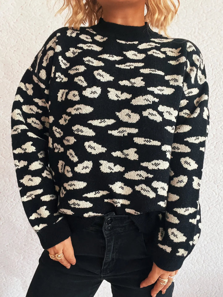 Mock Neck Long Sleeve Sweater