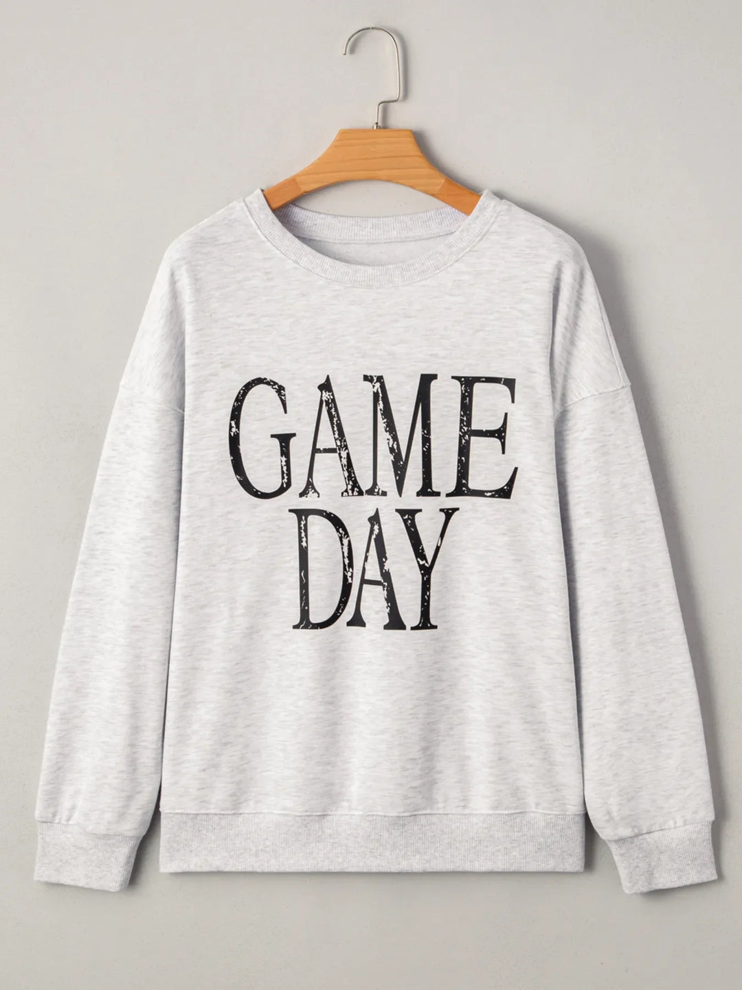 Washed GAME DAY Graphic Baggy Sweatshirt