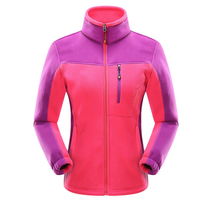 Cross-border Sources Of New Polar Fleece Warm Fleece Couple Cardigan Contrast