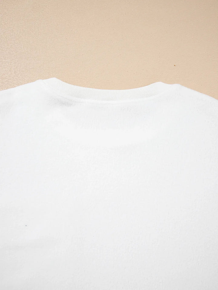 Exposed Seam Chest Pocket Knit Pullover Sweatshirt