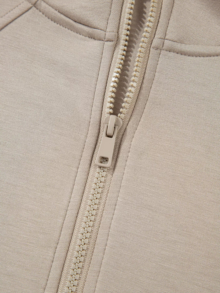 Half Zip Long Sleeve Hoodie and Pants 2pcs Outfit