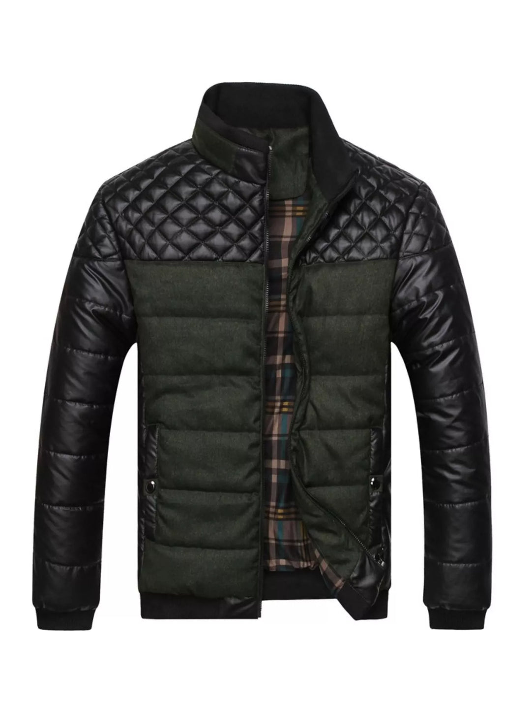 Men's Plus Size Zip Up Puffer Jacket