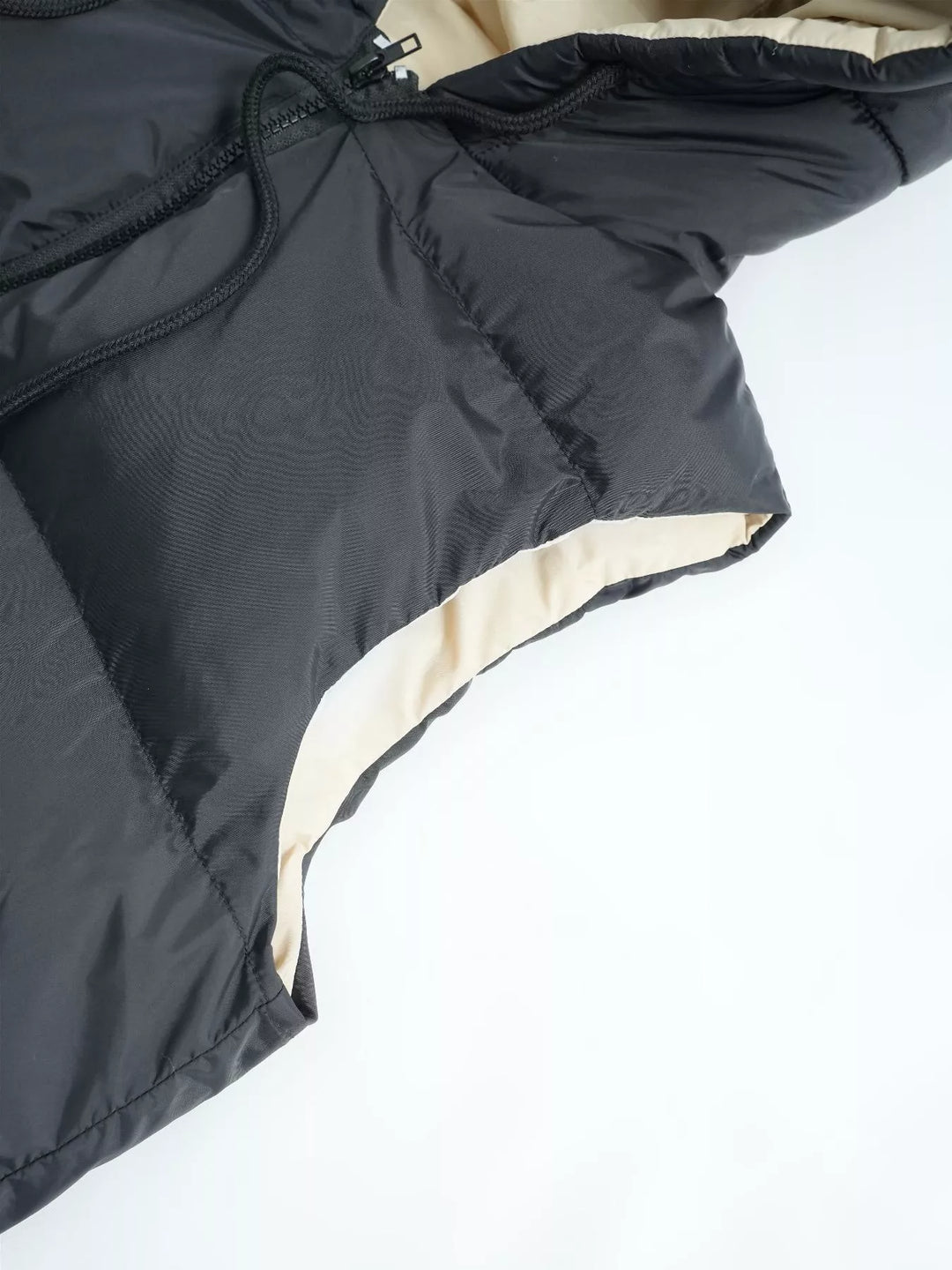 Longline Padded Hooded Vest Coat