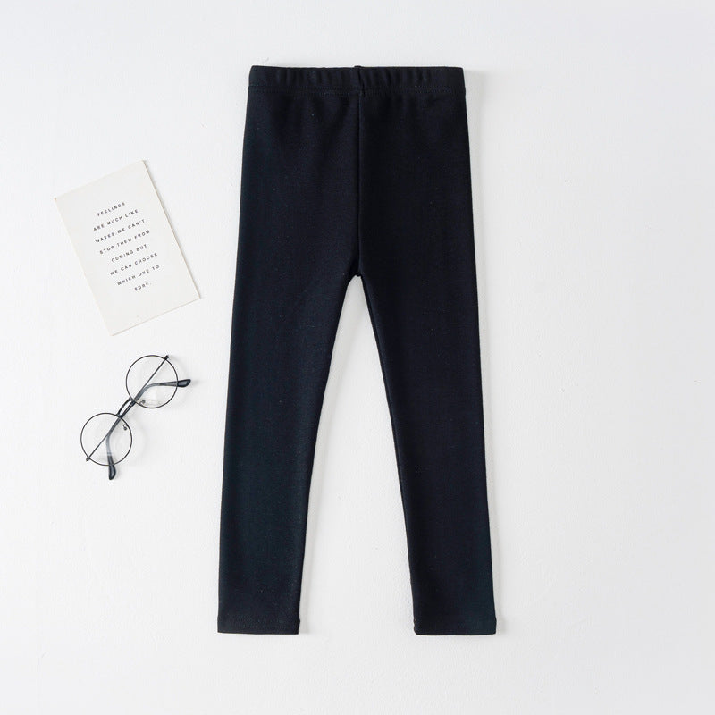 Basic Cotton-spandex Girls Leggings