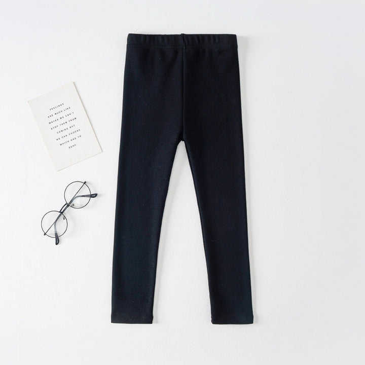 Basic Cotton-spandex Girls Leggings