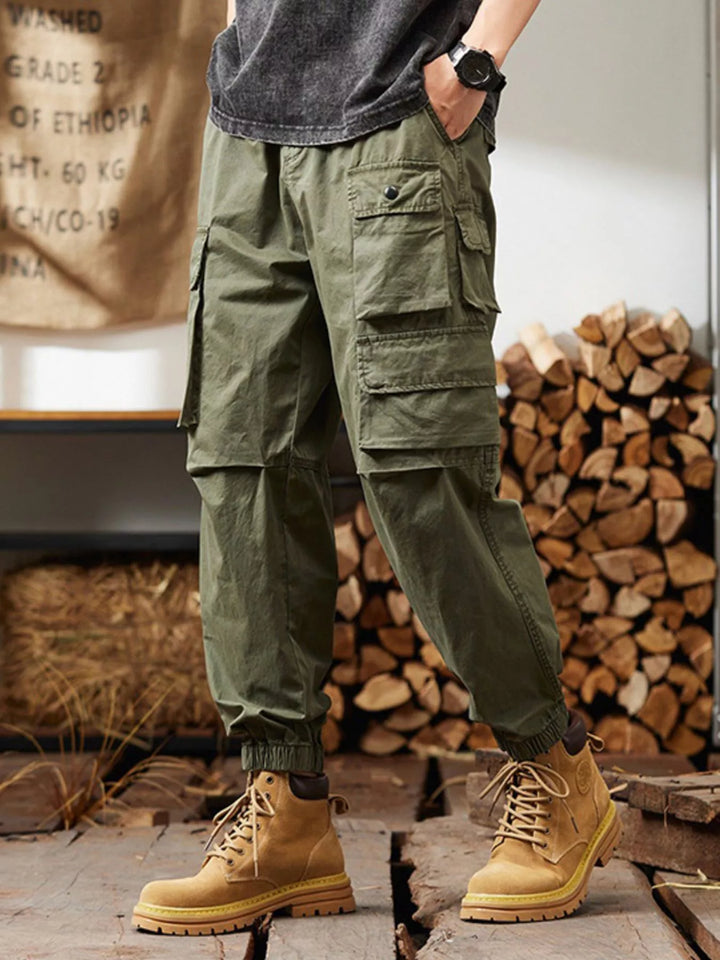 Men's Plus Size Relaxed Fit Multi-Pocket Cargo Pants