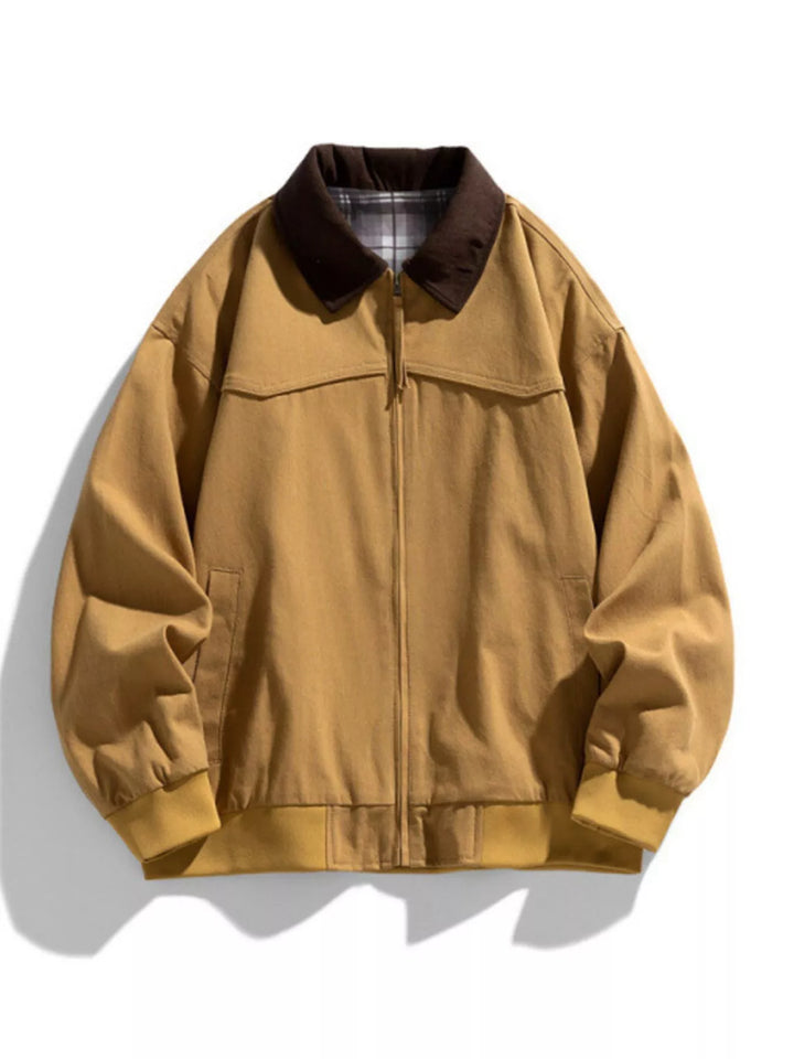 Men's Full Size Zip Up Long Sleeve Jacket Plus Size