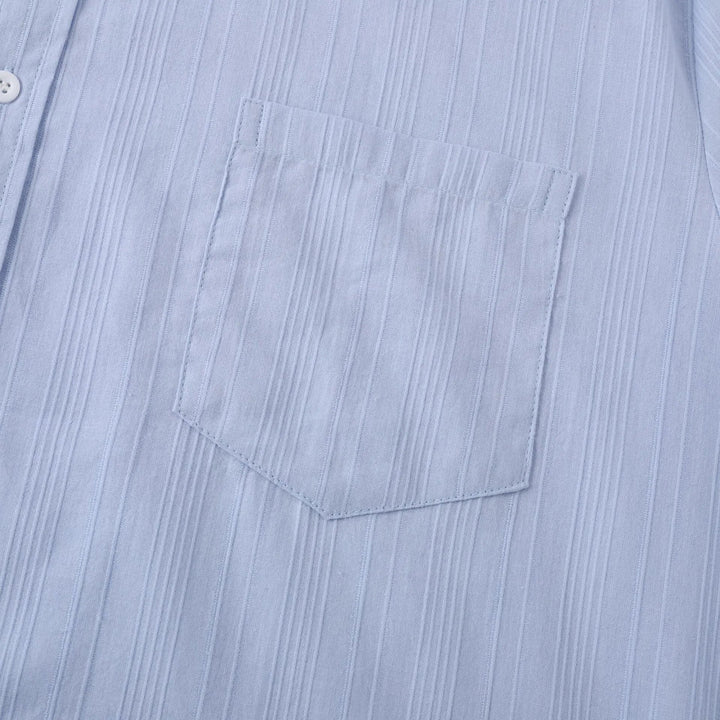 Men's Short Sleeve Button Down Shirt with Chest Pocket