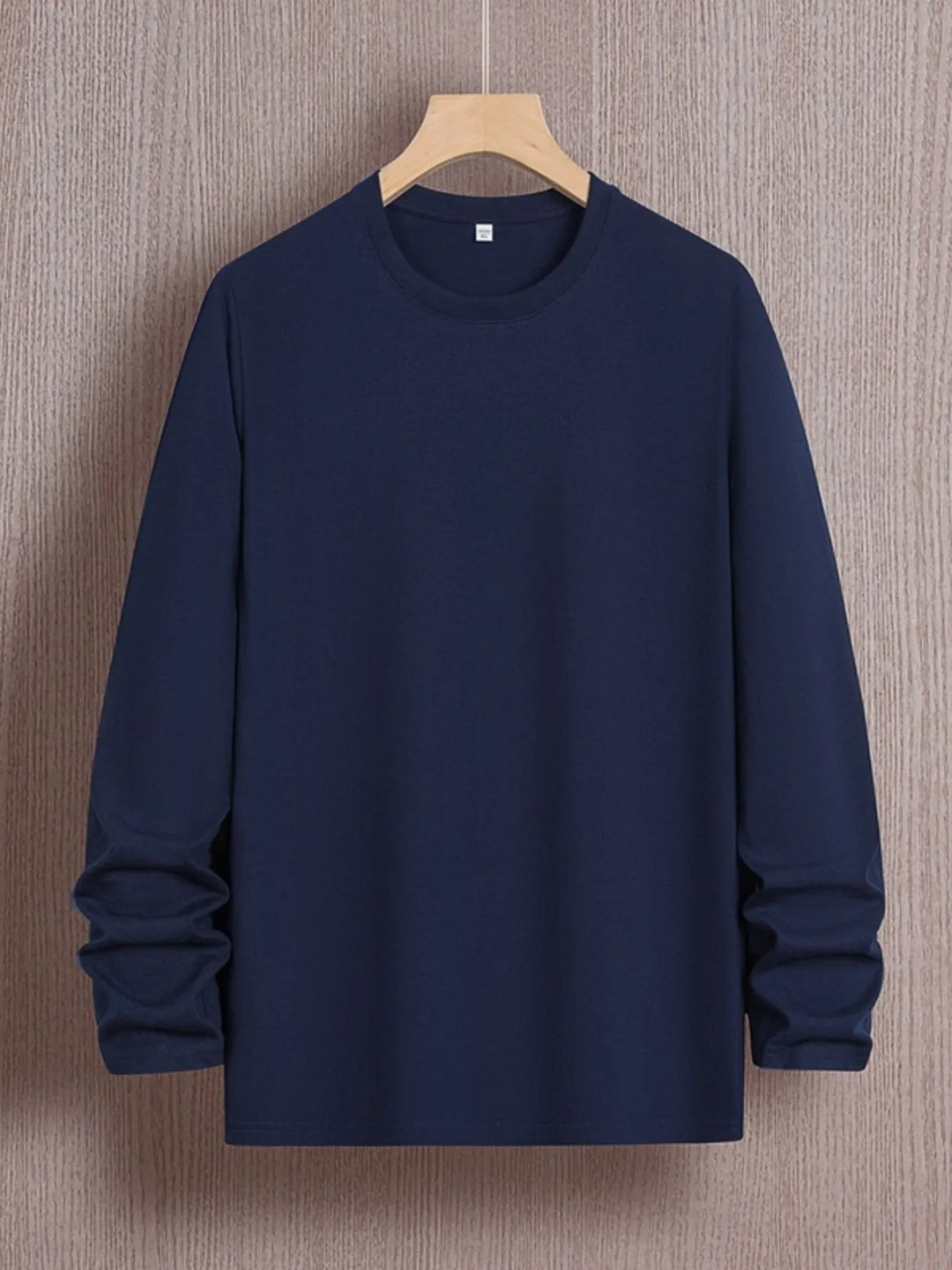 Men's Plus Size Round Neck Long Sleeve T-Shirt