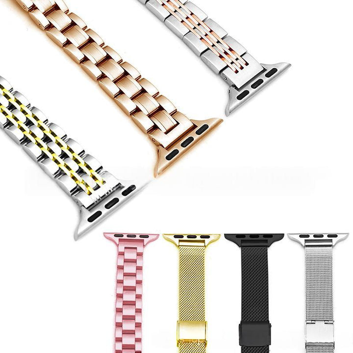Womens Snakeskin-Style Stainless Steel Watch Band