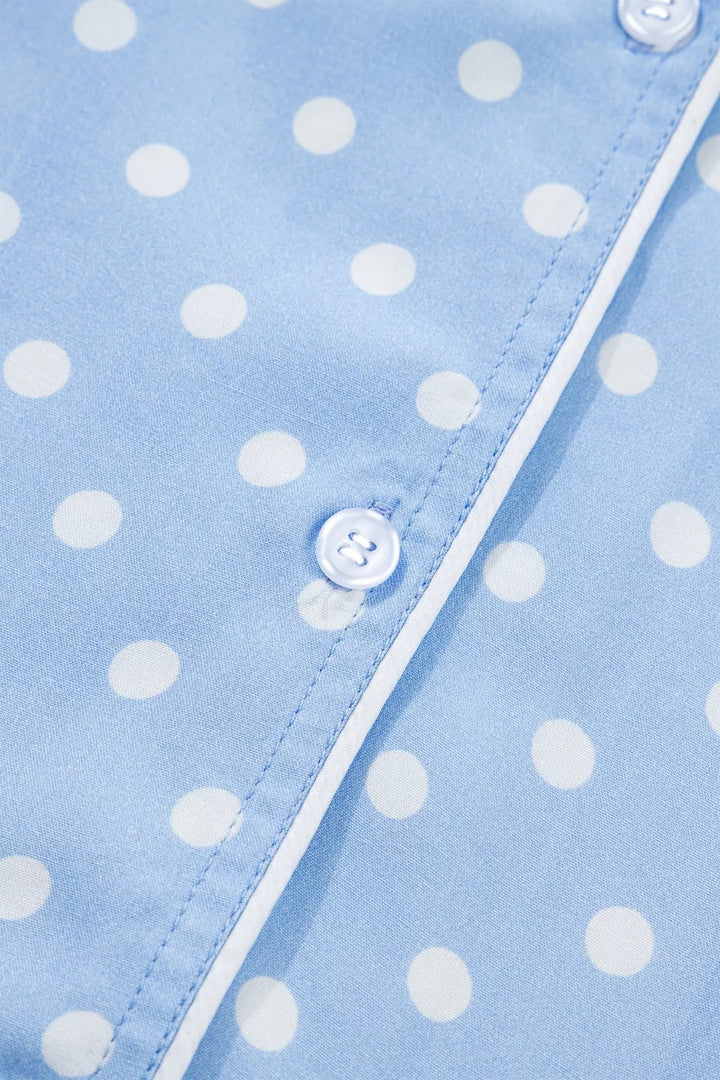 Dotted Print Soft Short Pajama Set