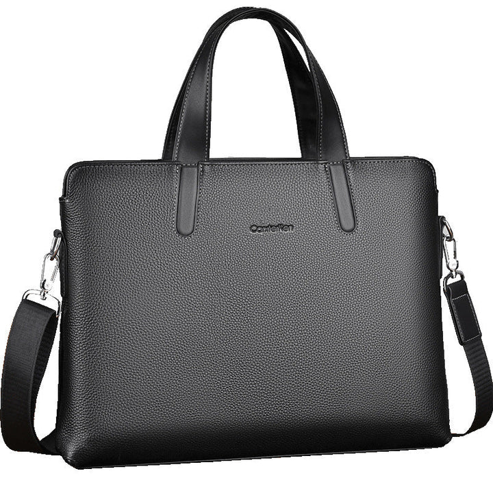 Large-capacity Crossbody Leather Briefcase