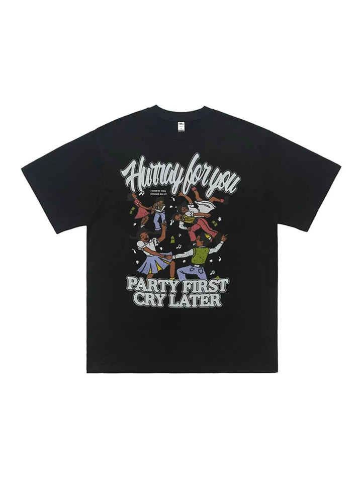 Men's Graphic Round Neck Short Sleeve T-Shirt