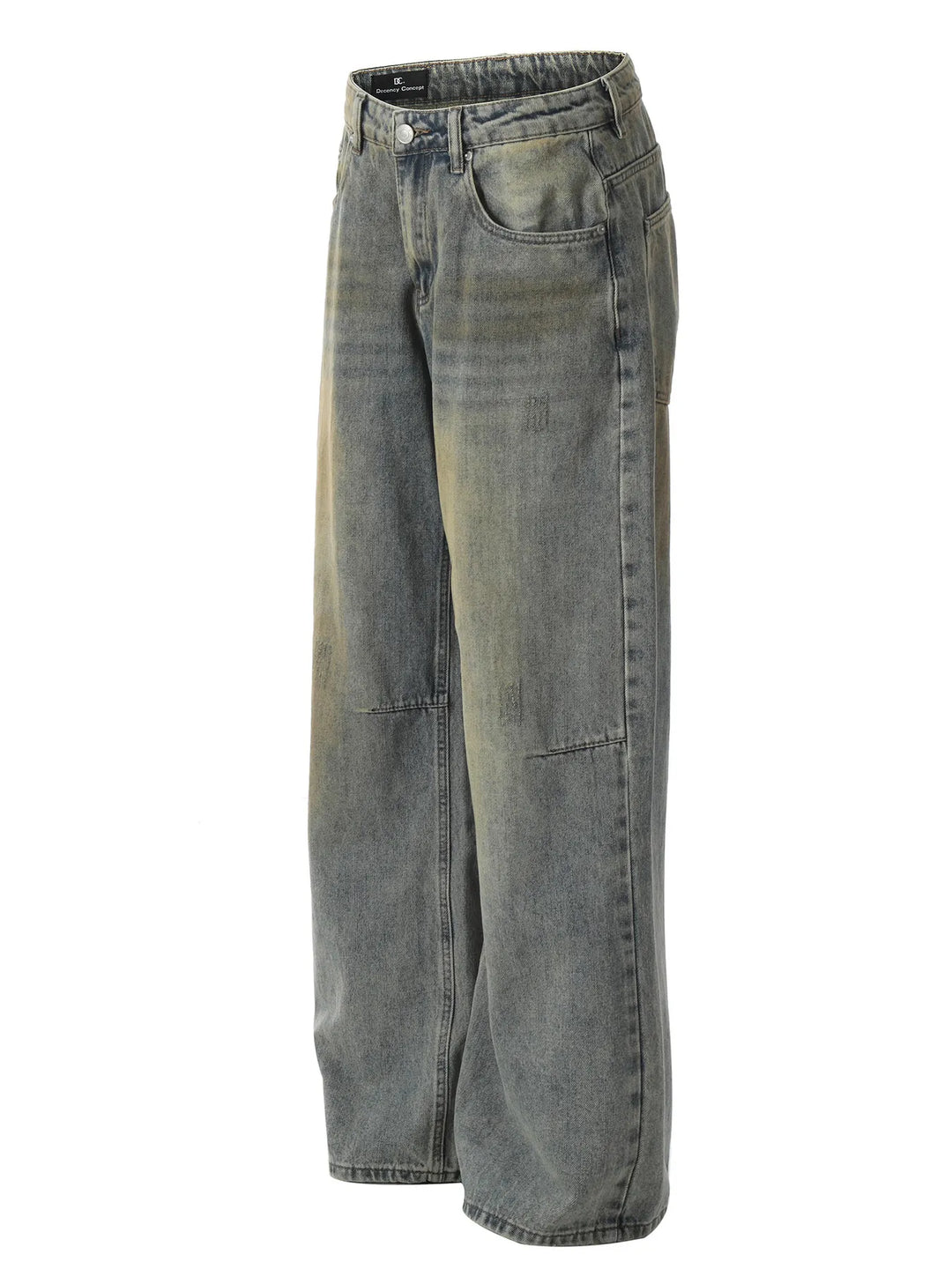 Men's Washed Wide Leg Jeans