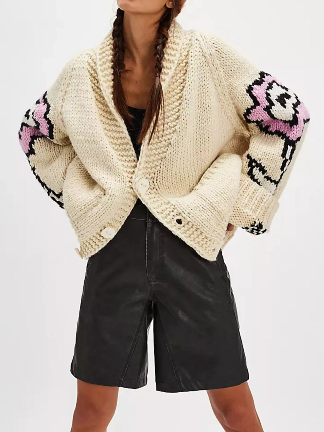 Button Up Long Sleeve Cardigan