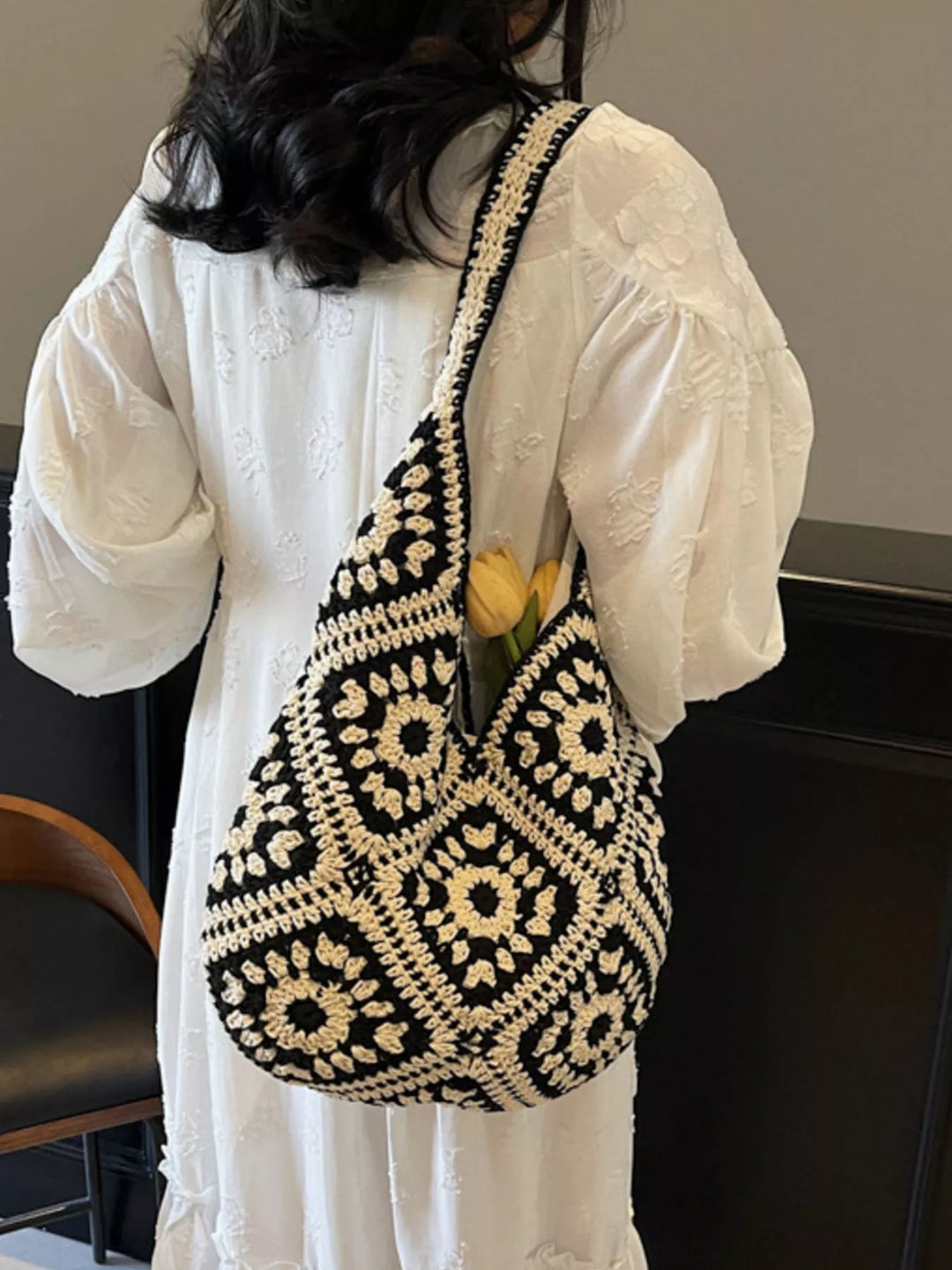 Crochet Hobo Shoulder Bag