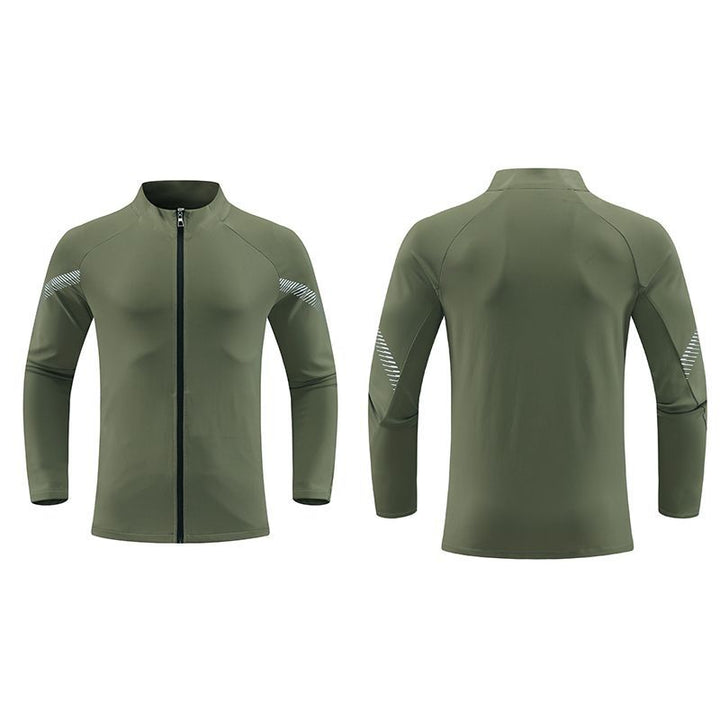 Mens Fitness Running Training Stand-Neck Windbreaker Jacket