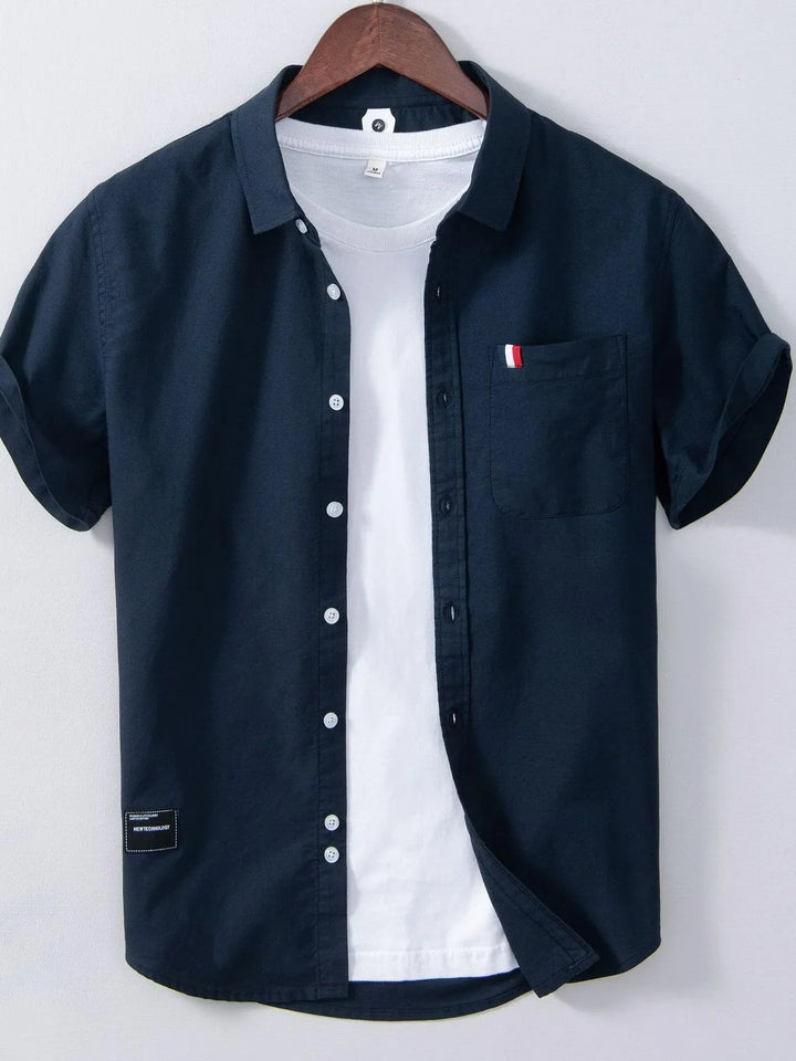 Men's Plus Size Button Up Short Sleeve Shirt