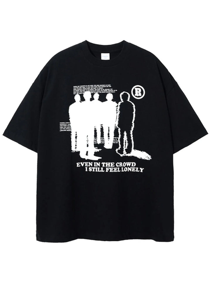 Men's Graphic Round Neck Short Sleeve T-Shirt
