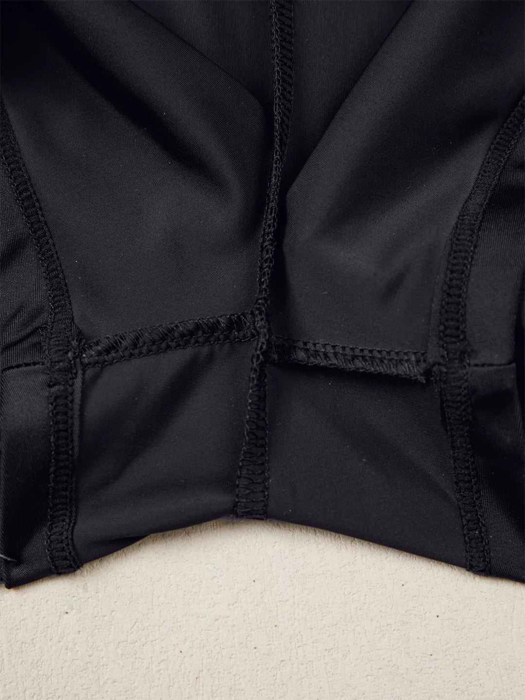 Solid Color Ribbed Patchwork High Waist Athletic Shorts