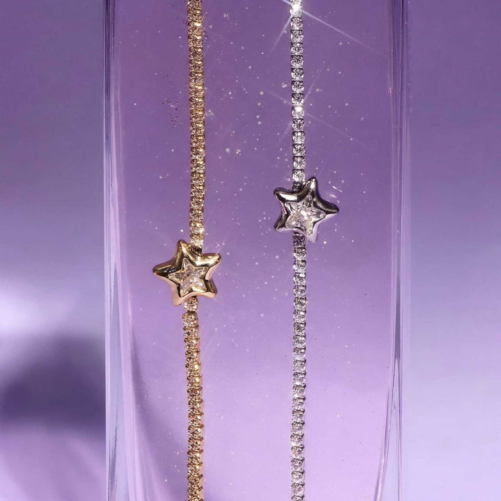 Starry Diamond-encrusted Full-diamond Bracelet For Women