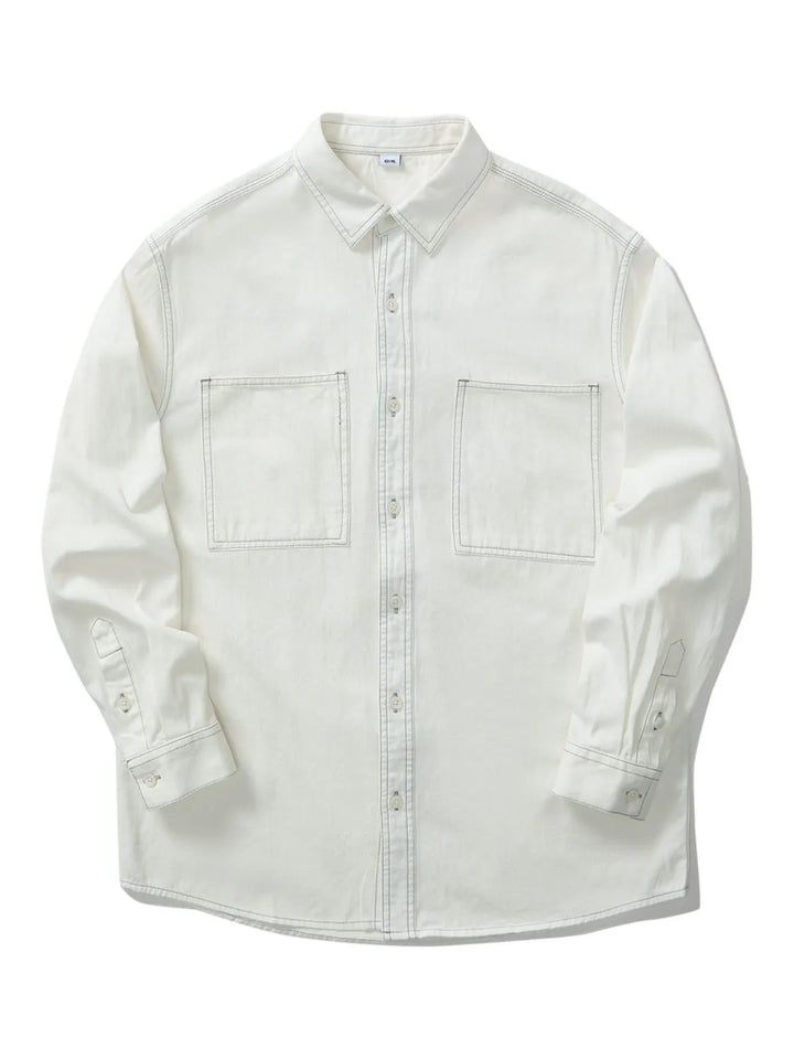 Men's Plus Size Button Up Long Sleeve Shirt