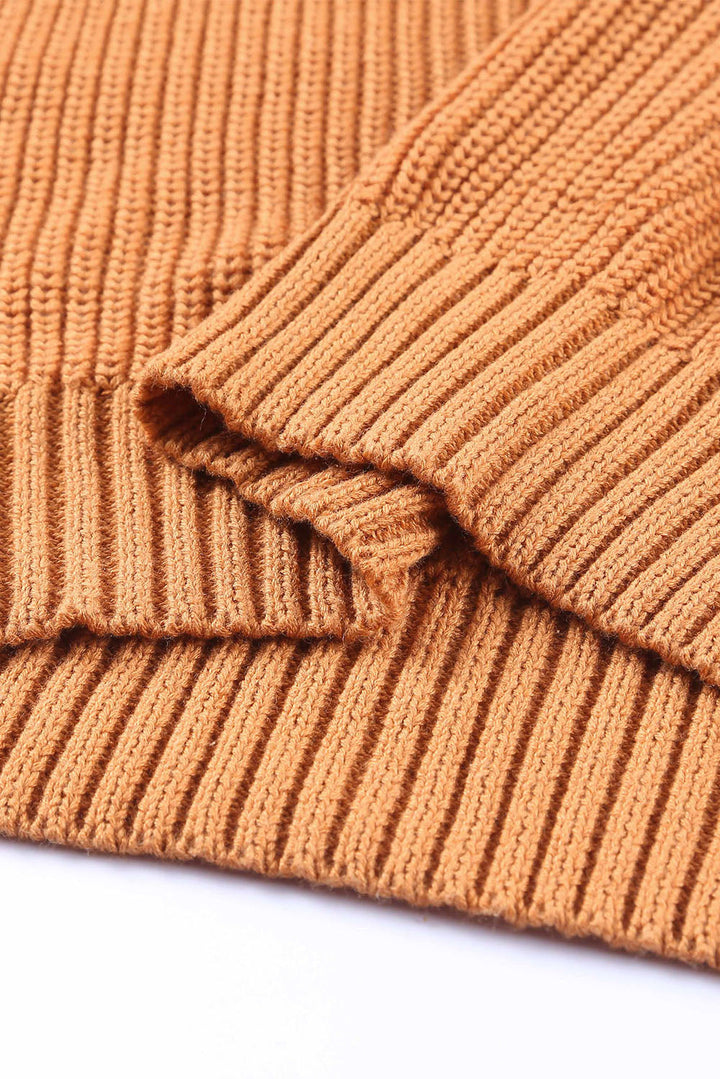 Back To School Sweater - Cutout Back Cold Shoulder Long Sleeve Sweater