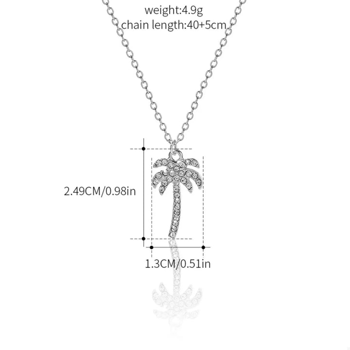 Palm Tree Pendant Necklace