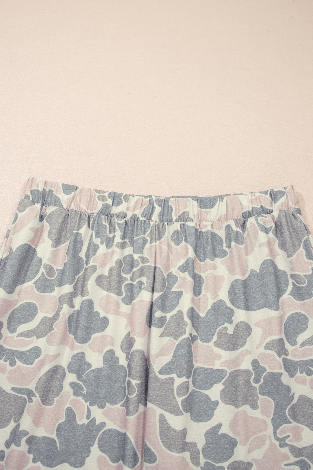 Multicolour Retro Camouflage Print Plus Size 2pcs Outfit