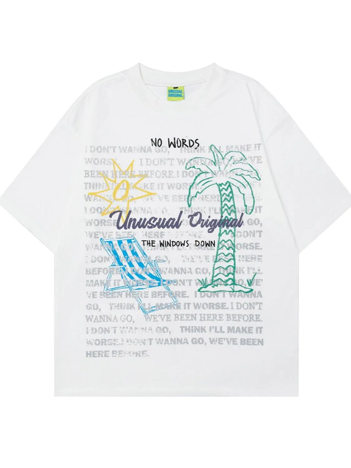 Men's Oversized Graphic Round Neck T-Shirt