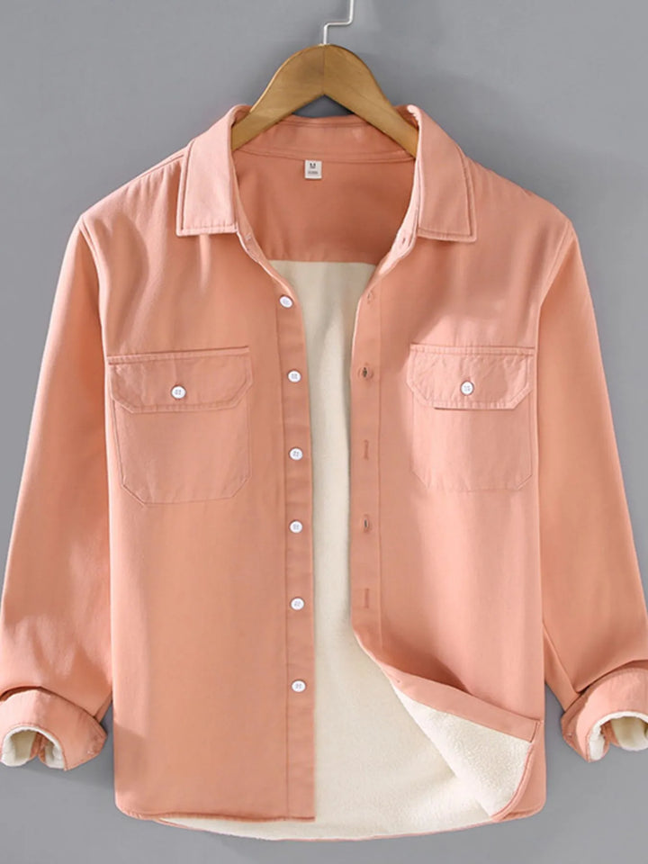 Men's Plus Size Button Up Long Sleeve Shirt