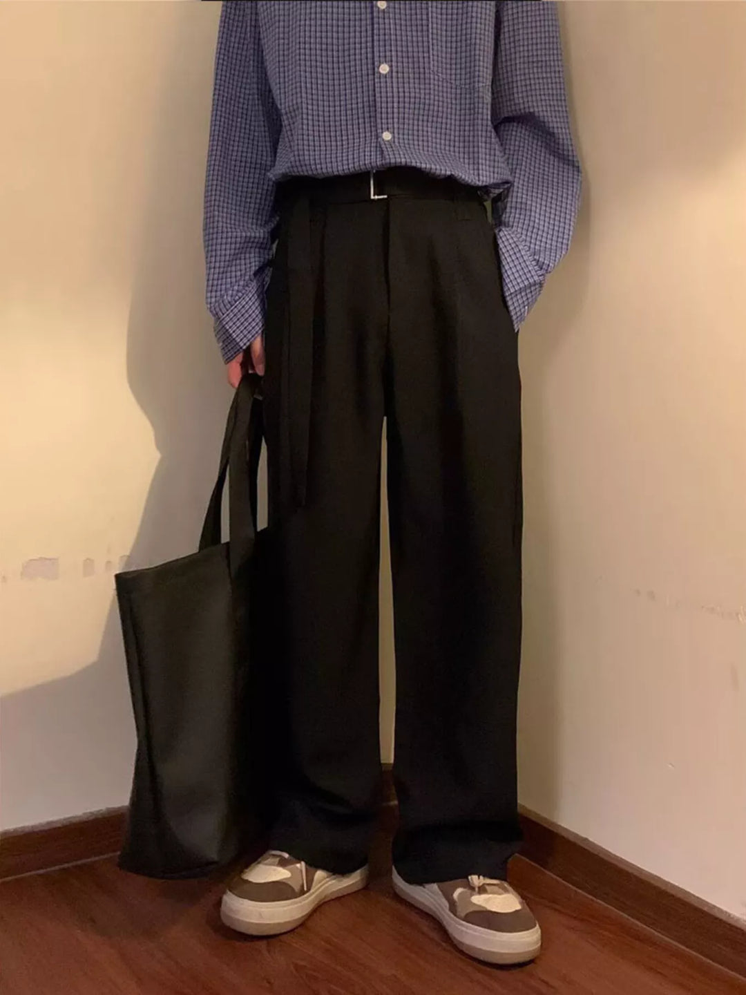 Men's Plus Size Wide Leg Pants