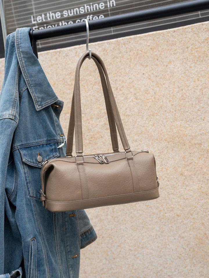 Vintage First-layer Vegetable-tanned Leather Pillow Bag, Large-capacity Genuine Leather Women's Bag, Cross-border European And American Style Single-shoulder Underarm Bag