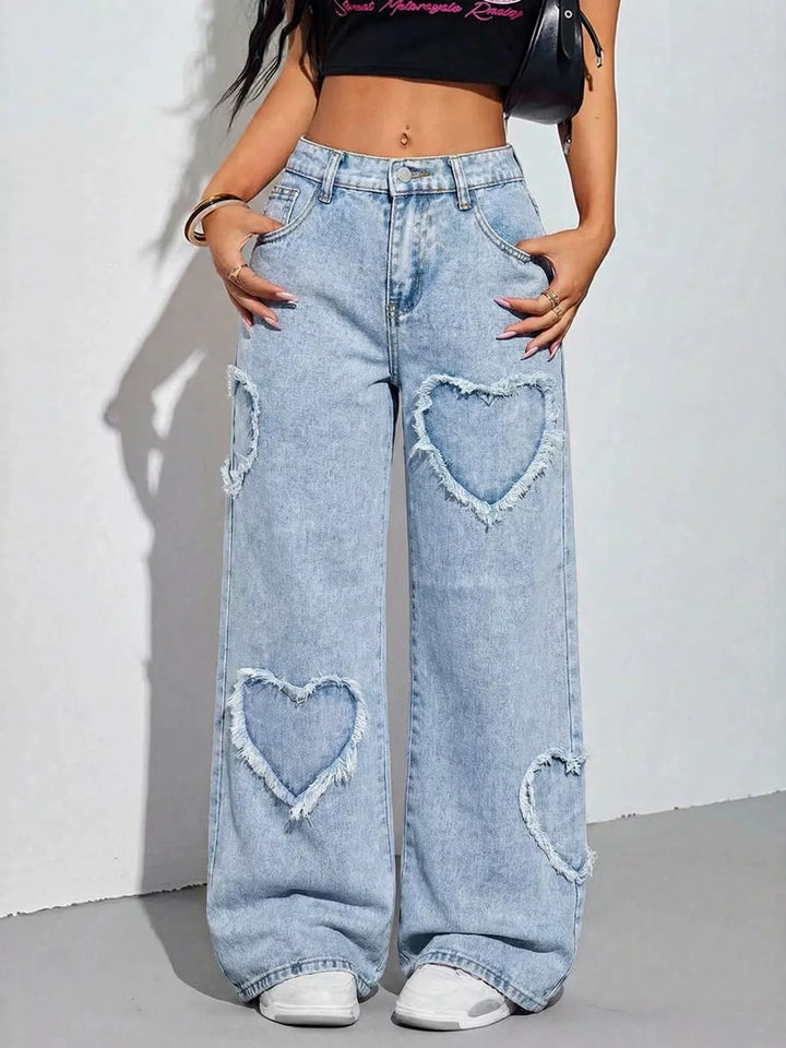 Heart Wide Leg Jeans