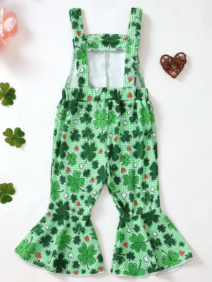Children's Printed Flare Overalls
