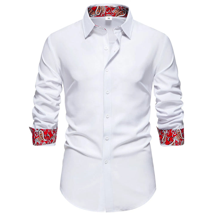 Men's Casual Button-Down Shirt with Cuff Detail