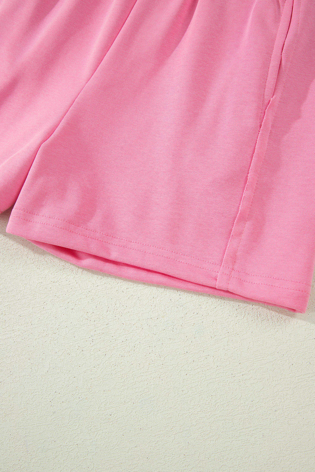 Sachet Pink Slim Tank Top Elastic High Waist Shorts 2pcs Outfit