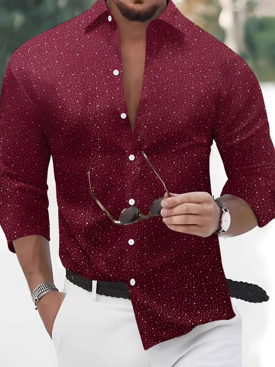 Men's Full Size Button Up Long Sleeve Shirt Plus Size