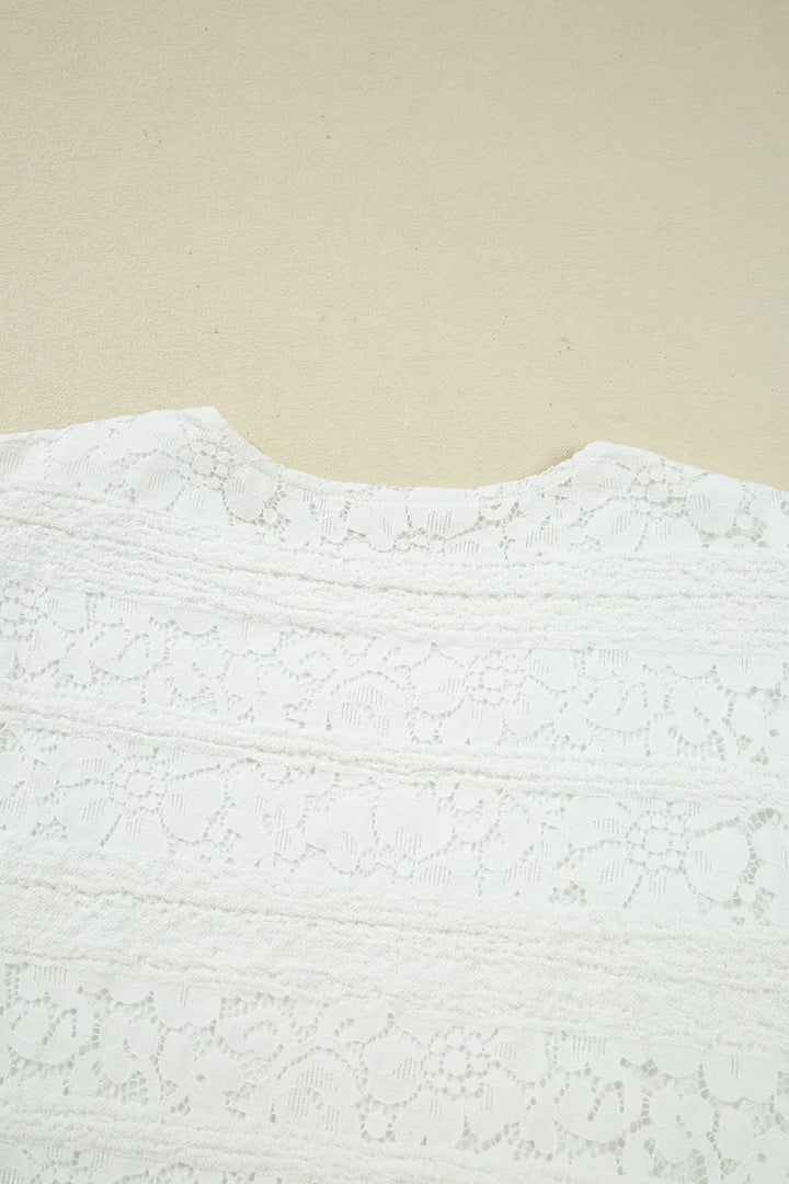 Lace Long Sleeve Mini Dress
