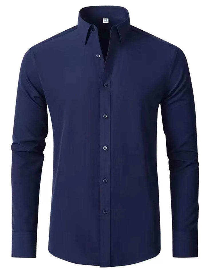 Men's Plus Size Button Up Long Sleeve Shirt