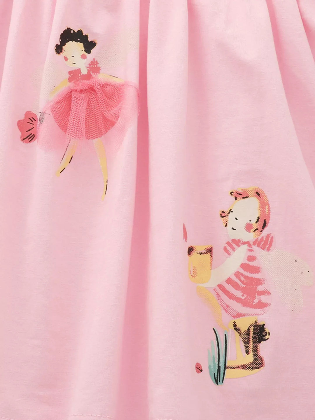 Children's Cute Cartoon Graphic Short Sleeve Dress