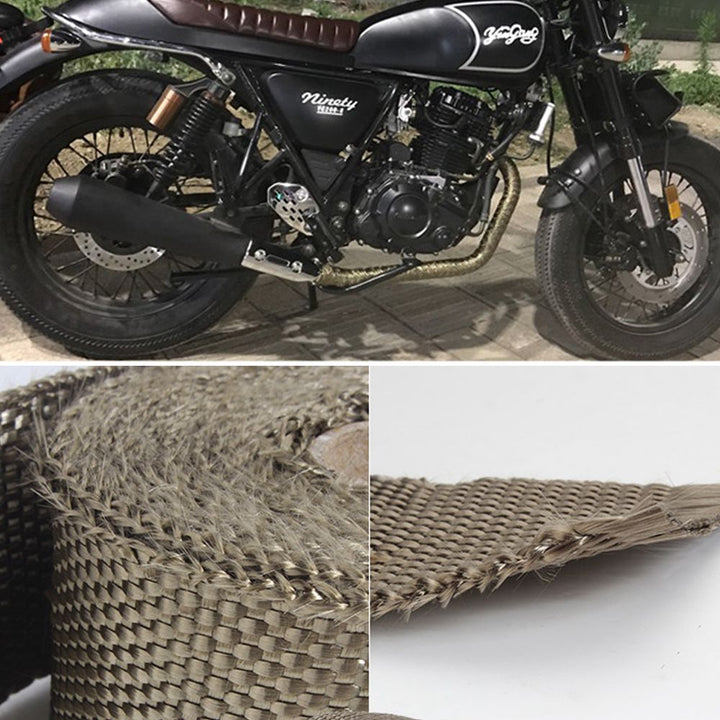 Motorcycle exhaust pipe insulation belt